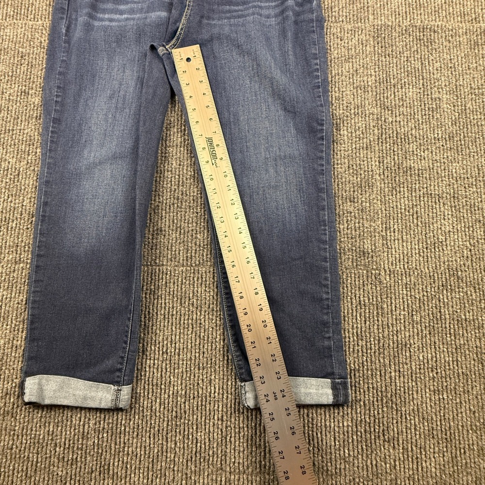 Signature Levi Strauss Modern Slim Cuffed Jeans Dark Wash Blue Women Waist 16/33 - Picture 7 of 13